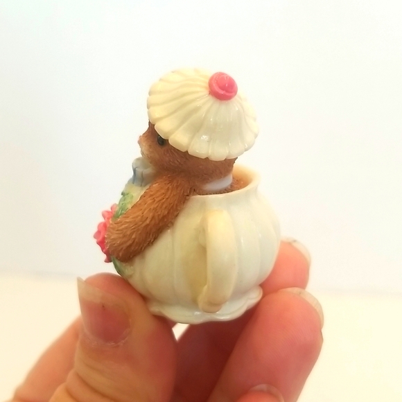 Vintage Resin Calico Kittens Mini Kitty in Tea Pot Figurine - Collectible - Picture 4 of 11